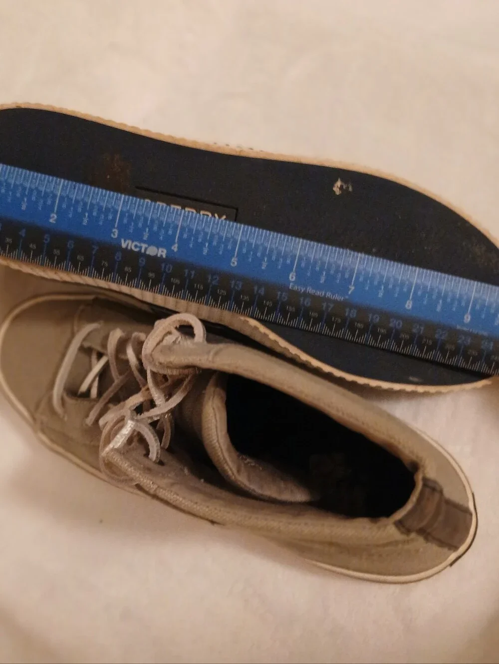Sperry Rave Verge Top Sider Gray Canvas Sneakers Women's 8.5M Hi-Top Coastal